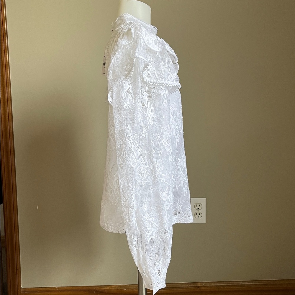 Express Ruffle Lace Top - Picture 4 of 8
